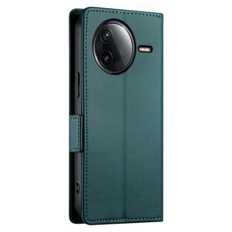 Funda de cuero esmerilado con hebilla lateral magnética para Redmi K80/K80 Pro (verde oscuro)
