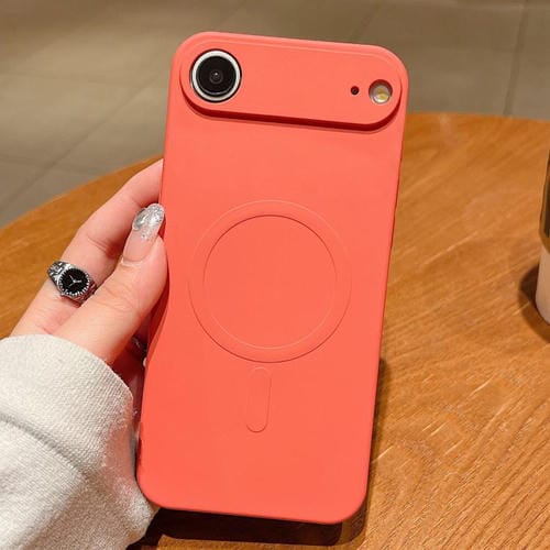 For iPhone 17 Air Solid Color Liquid Silicone MagSafe Magnetic Phone Case(Grass Purple)