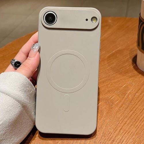 For iPhone 17 Air Solid Color Liquid Silicone MagSafe Magnetic Phone Case(Grey)