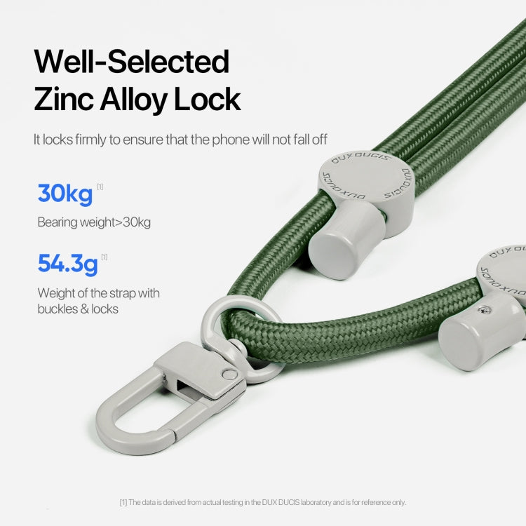 Correa para el Cuello Cruzada Dux Ducis Plaz con Cordón Antipérdida para Teléfono (Verde Militar)