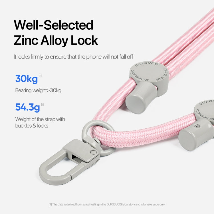 Correa para cuello Dux Ducis Plaz con correa cruzada antipérdida para teléfono (Rosa Claro)