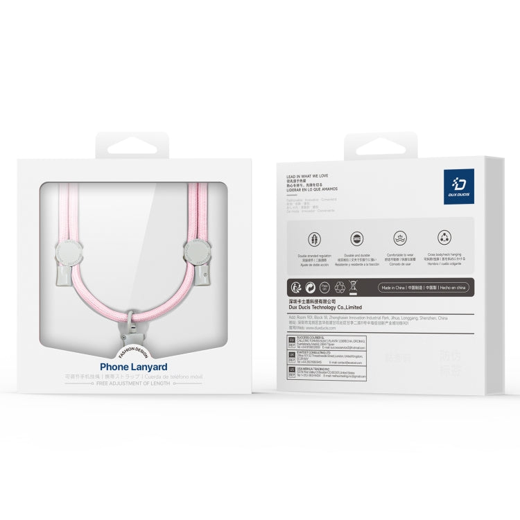 Correa para cuello Dux Ducis Plaz con correa cruzada antipérdida para teléfono (Rosa Claro)