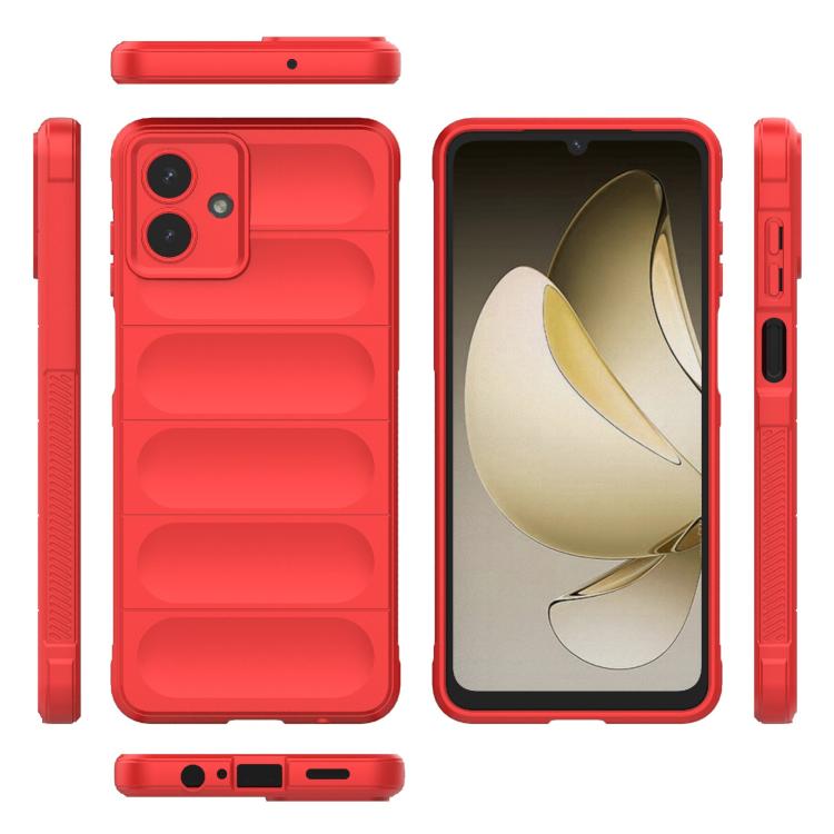 Funda de TPU + franela Magic Shield para Samsung Galaxy A07 4G (roja)