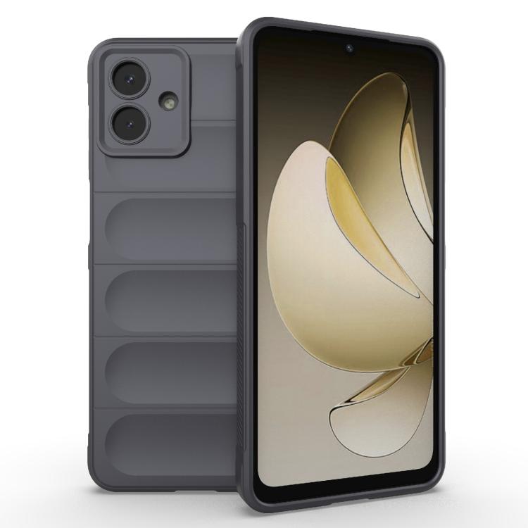 Funda de TPU + franela Magic Shield para Samsung Galaxy A07 4G (gris oscuro)