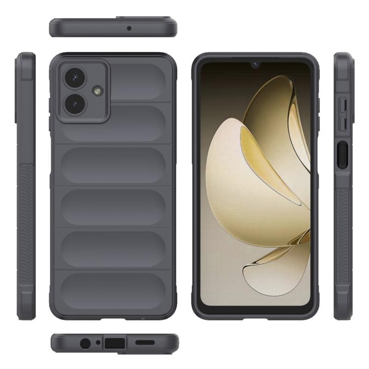 Funda de TPU + franela Magic Shield para Samsung Galaxy A07 4G (gris oscuro)