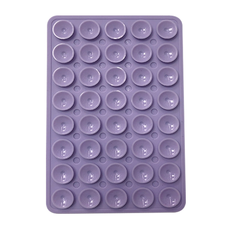 Adhesivos Traseros con Ventosa Doble Cara Silicona para Teléfono Móvil (Morado Claro) 40 unidades
