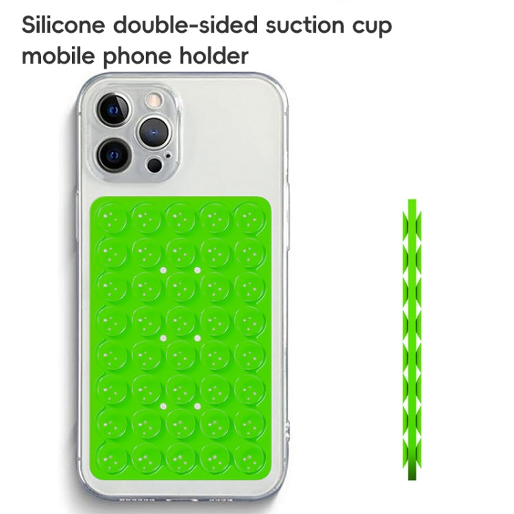 Adhesivos traseros con ventosa de doble cara de silicona para teléfono móvil (Verde) 40 unidades