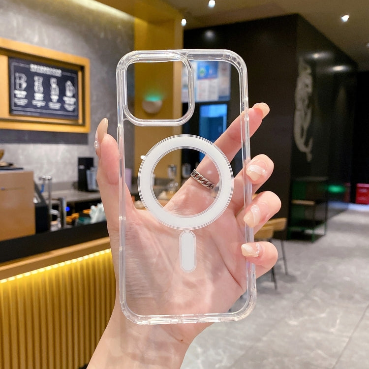 Funda de acrílico transparente de TPU MagSafe para iPhone 16 Pro Max, versión con animación emergente (transparente)
