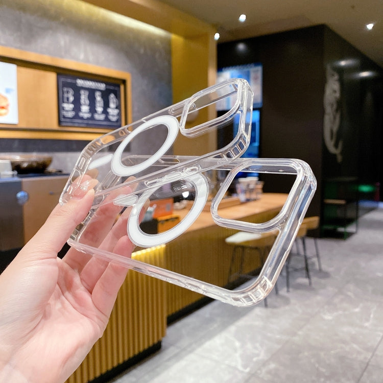 Funda de acrílico transparente de TPU MagSafe para iPhone 16 Pro Max, versión con animación emergente (transparente)