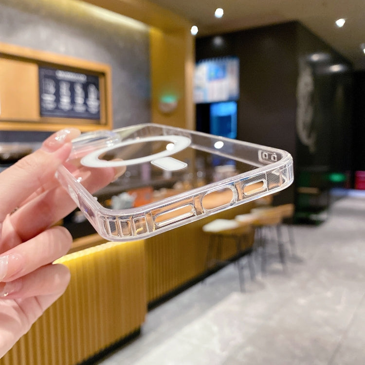 Funda de acrílico transparente de TPU MagSafe para iPhone 16 Pro Max, versión con animación emergente (transparente)