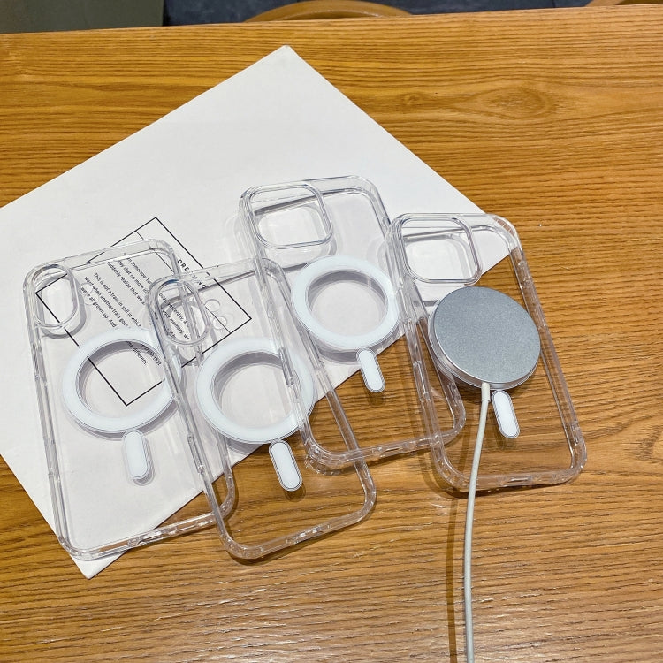 Funda de acrílico transparente de TPU MagSafe para iPhone 16 Pro Max, versión con animación emergente (transparente)