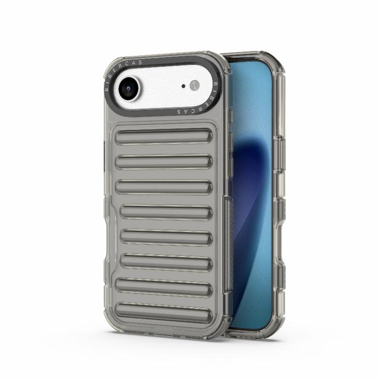 Funda híbrida de TPU y PC con airbag de alta transparencia para iPhone 17 Air (negro transparente)