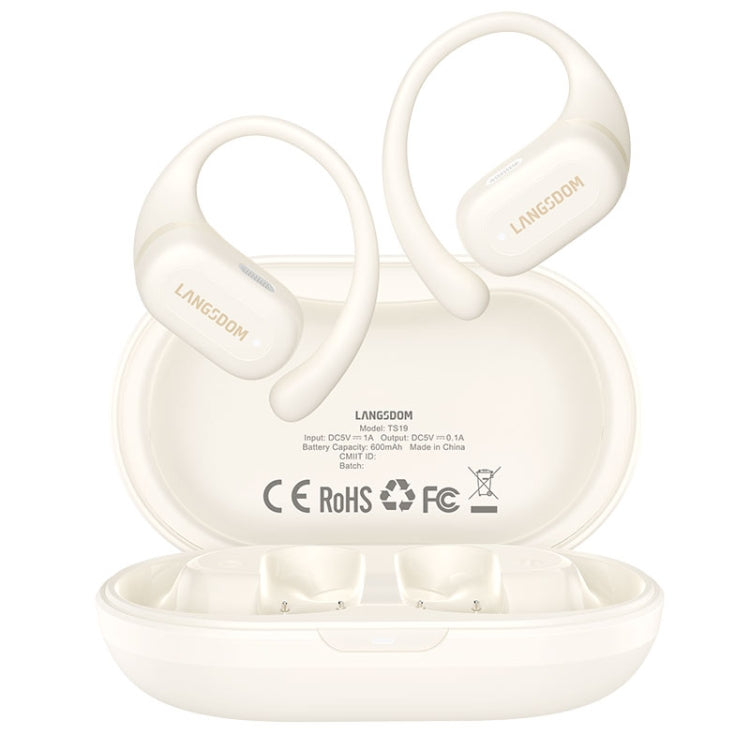 Auriculares Inalámbricos Langsdom Ts19 Bluetooth Reducción Ruido Montados Oreja (Blanco)