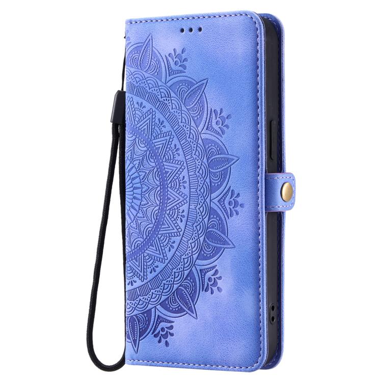 Funda de piel con relieve Totem para Samsung Galaxy S25 FE 5G (morado)