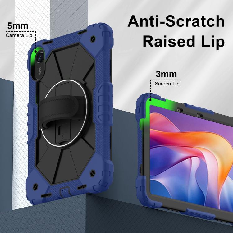 Funda híbrida de silicona con diseño de robot para Xiaomi Redmi Pad 2 11 2025 (negro marino)