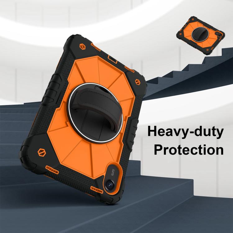 Funda híbrida de silicona con diseño de robot para Xiaomi Redmi Pad 2 11 2025 (negro y naranja)
