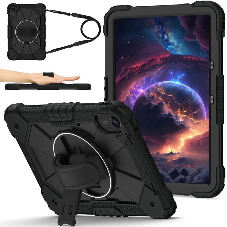 Funda híbrida de silicona con diseño de robot para Xiaomi Redmi Pad 2 11 2025 (negro)