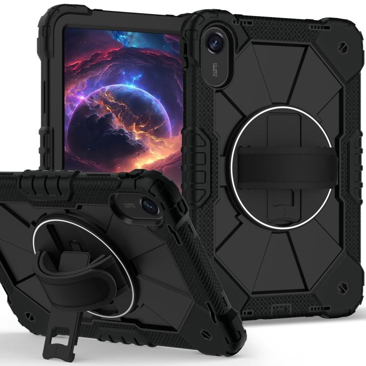 Funda híbrida de silicona con diseño de robot para Xiaomi Redmi Pad 2 11 2025 (negro)