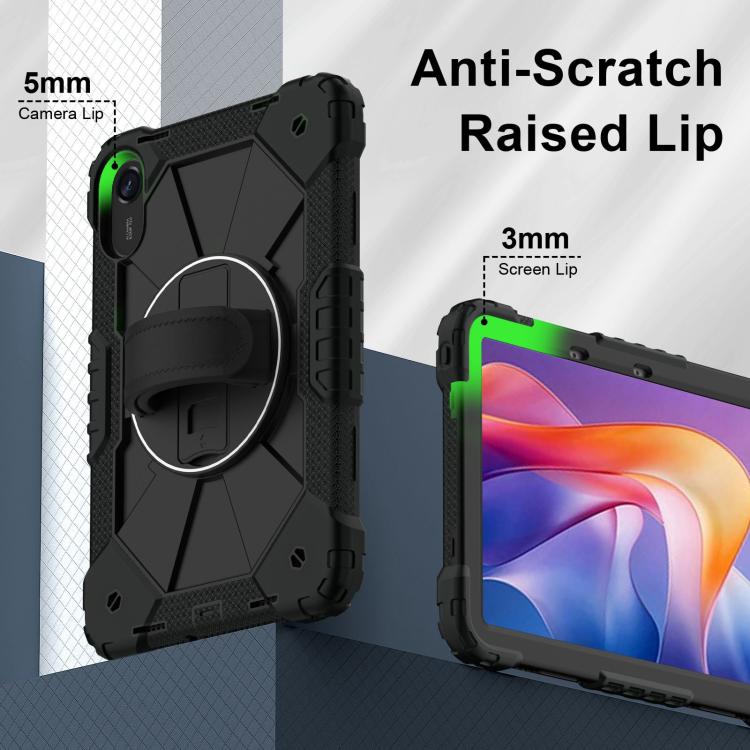 Funda híbrida de silicona con diseño de robot para Xiaomi Redmi Pad 2 11 2025 (negro)