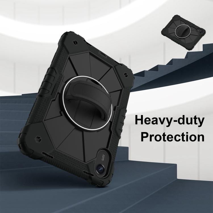 Funda híbrida de silicona con diseño de robot para Xiaomi Redmi Pad 2 11 2025 (negro)