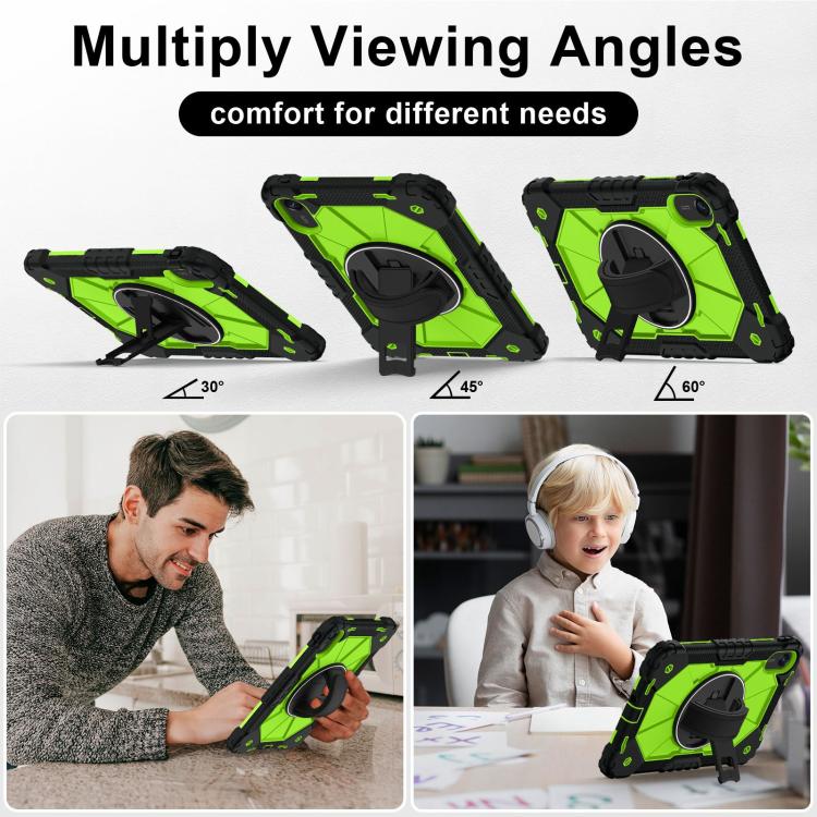 Funda híbrida de silicona con diseño de robot para Xiaomi Redmi Pad 2 11 2025 (negro, amarillo y verde)