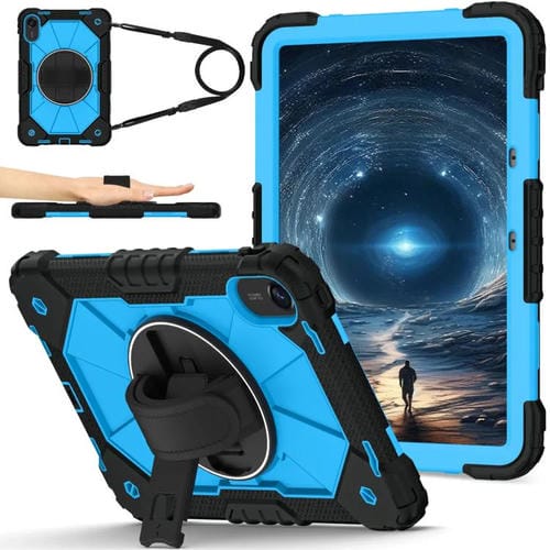 Funda híbrida de silicona con diseño de robot para Xiaomi Redmi Pad 2 11 2025 (negro y azul)