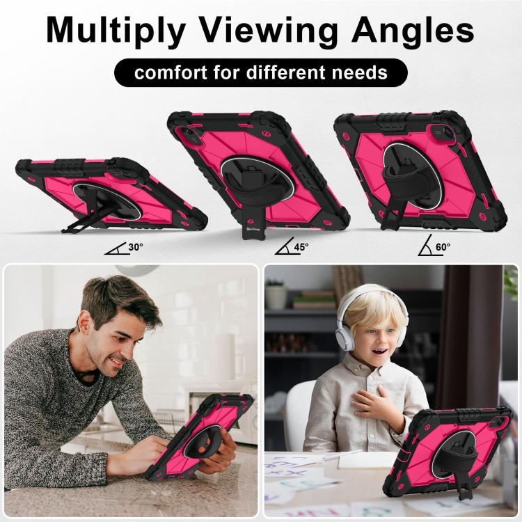 Funda híbrida de silicona con diseño de robot para Xiaomi Redmi Pad 2 11 2025 (negro, rosa y rojo)