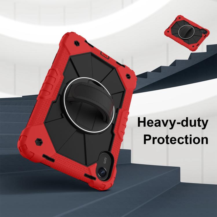 Funda híbrida de silicona con diseño de robot para Xiaomi Redmi Pad 2 11 2025 (rojo y negro)