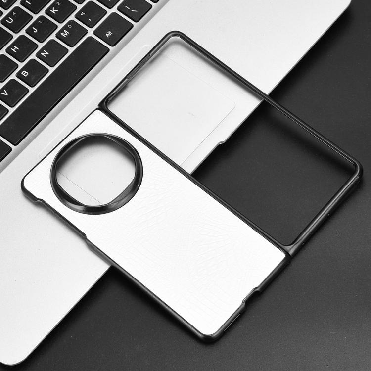 Funda Trasera Huawei Mate X6 con Textura de Cocodrilo (Blanca)