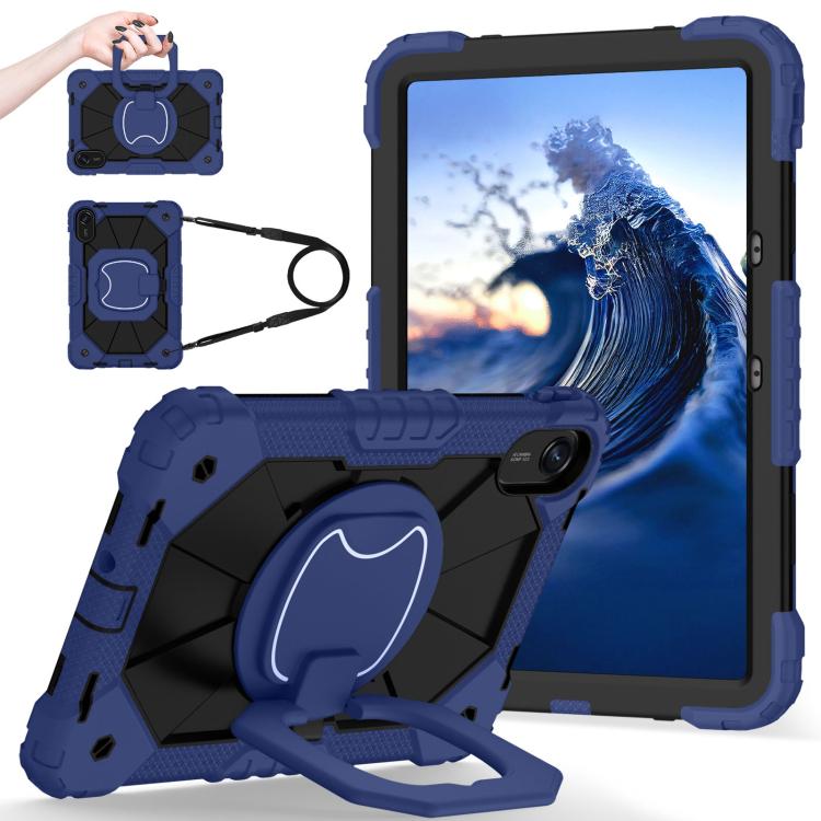 Funda híbrida de silicona con diseño de robot para Xiaomi Redmi Pad 2 11 2025 (negro marino)