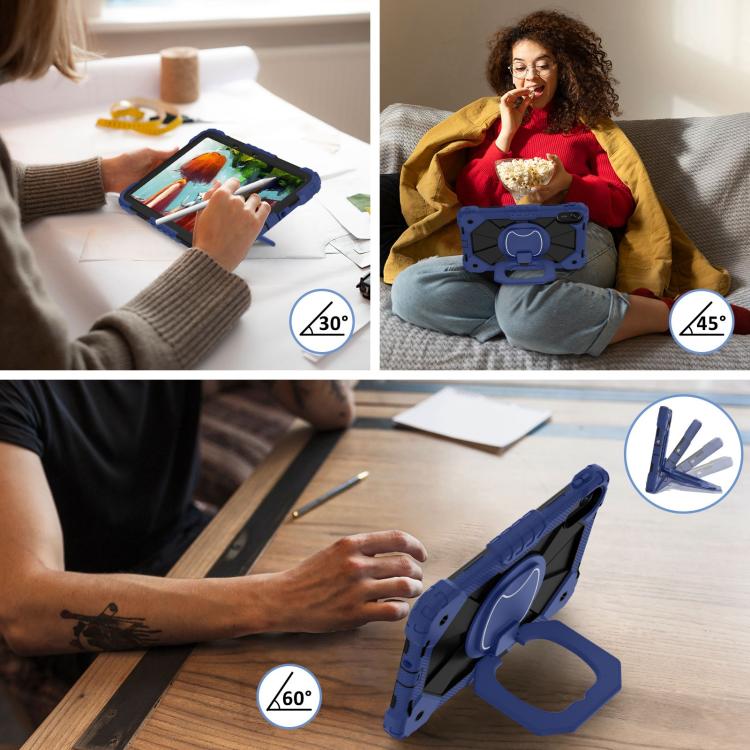 Funda híbrida de silicona con diseño de robot para Xiaomi Redmi Pad 2 11 2025 (negro marino)