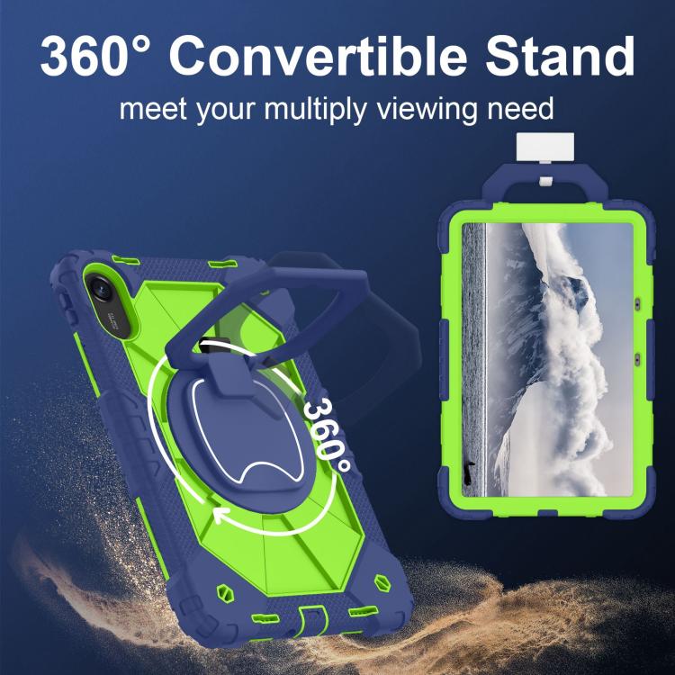 Funda híbrida de silicona con diseño de robot para Xiaomi Redmi Pad 2 11 2025 (azul marino, amarillo y verde)