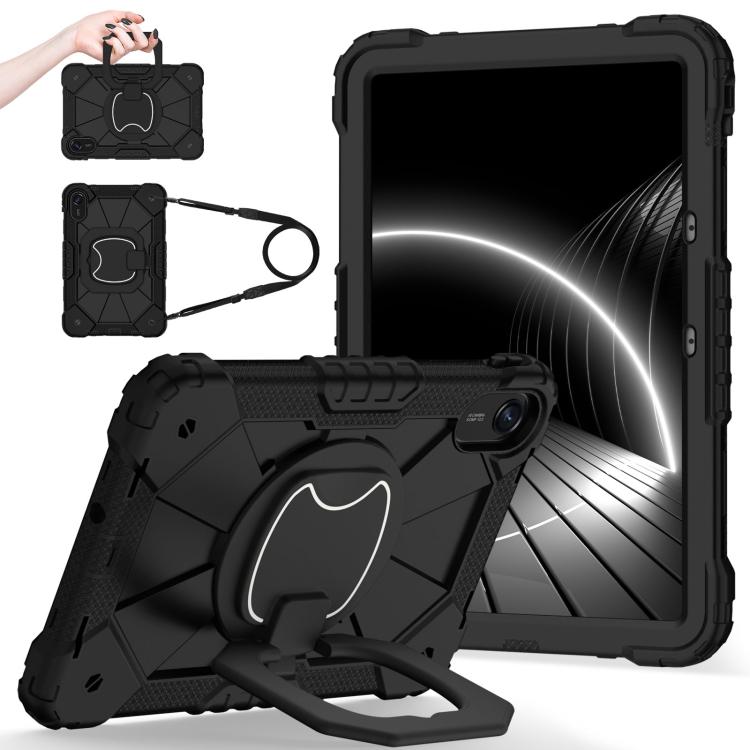 Funda híbrida de silicona con diseño de robot para Xiaomi Redmi Pad 2 11 2025 (negro)