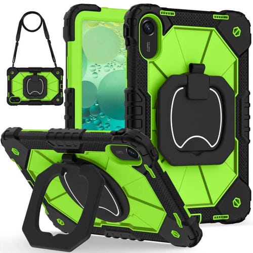 Funda híbrida de silicona con diseño de robot para Xiaomi Redmi Pad 2 11 2025 (negro, amarillo y verde)