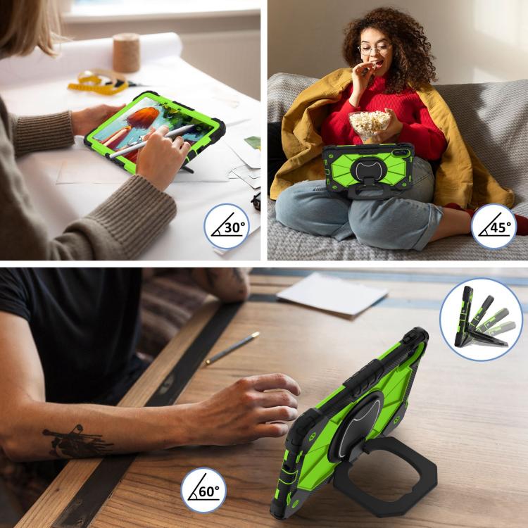 Funda híbrida de silicona con diseño de robot para Xiaomi Redmi Pad 2 11 2025 (negro, amarillo y verde)