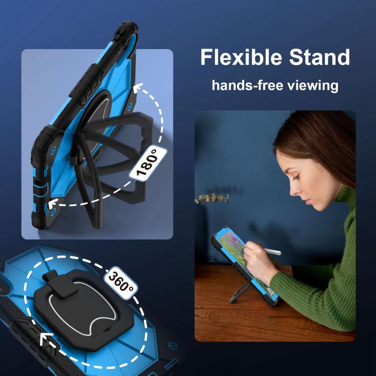Funda híbrida de silicona con diseño de robot para Xiaomi Redmi Pad 2 11 2025 (negro y azul)
