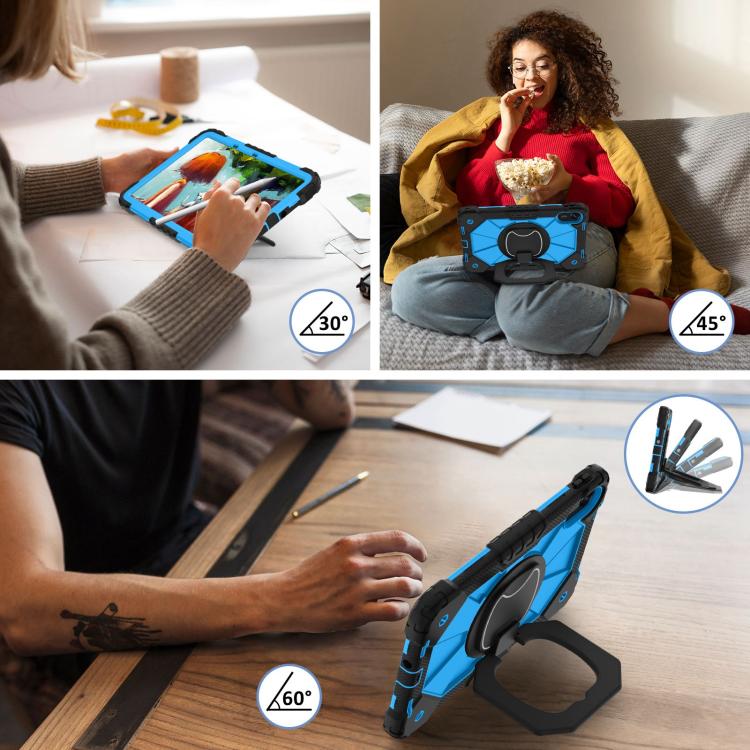 Funda híbrida de silicona con diseño de robot para Xiaomi Redmi Pad 2 11 2025 (negro y azul)