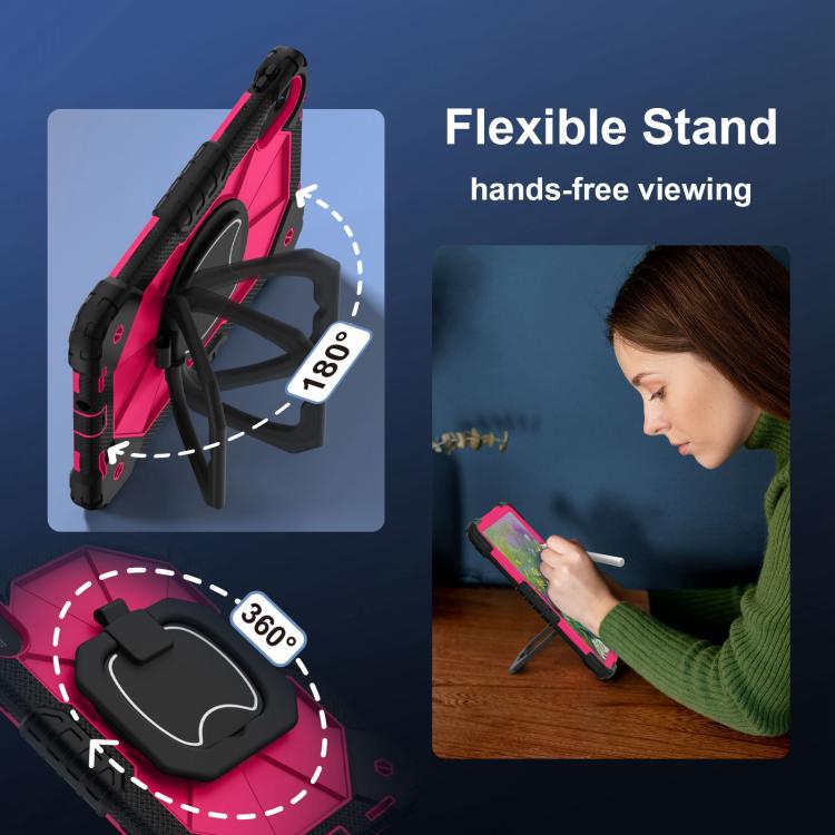Funda híbrida de silicona con diseño de robot para Xiaomi Redmi Pad 2 11 2025 (negro, rosa y rojo)