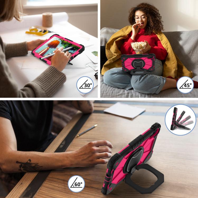 Funda híbrida de silicona con diseño de robot para Xiaomi Redmi Pad 2 11 2025 (negro, rosa y rojo)