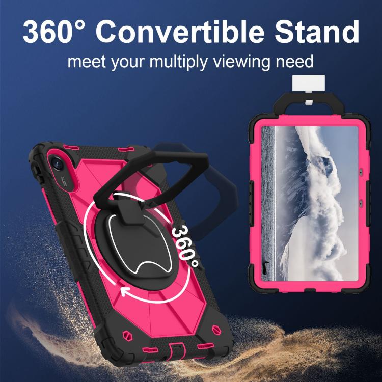 Funda híbrida de silicona con diseño de robot para Xiaomi Redmi Pad 2 11 2025 (negro, rosa y rojo)