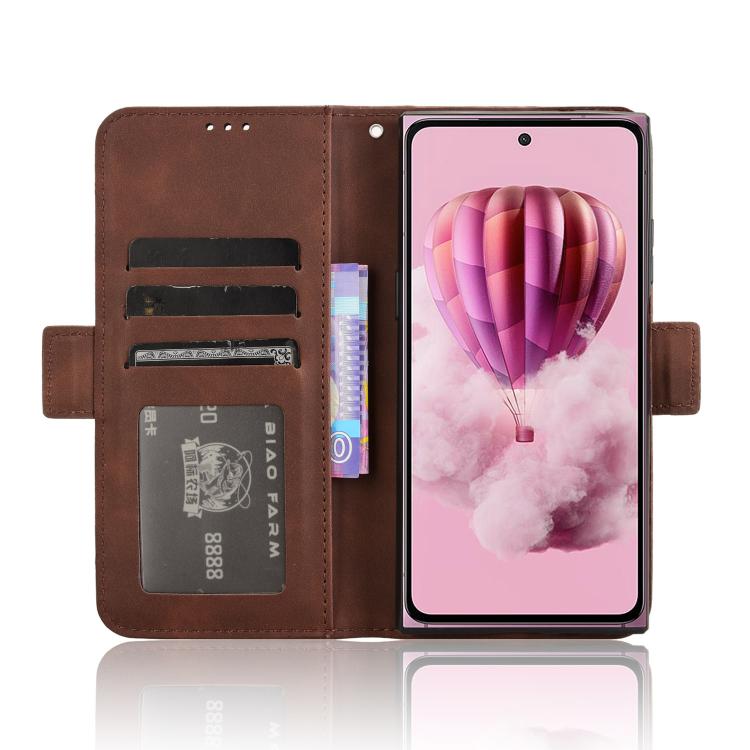 Funda de Cuero para Teléfono Hmd Skyline con Ranuras para Tarjetas y Textura Piel de Becerro (Marrón)