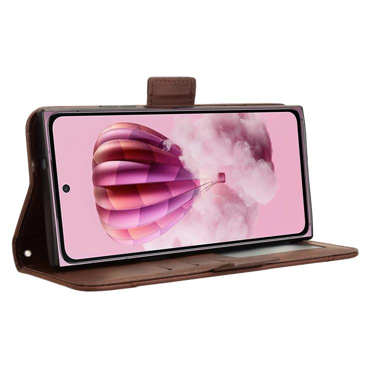 Funda de Cuero para Teléfono Hmd Skyline con Ranuras para Tarjetas y Textura Piel de Becerro (Marrón)
