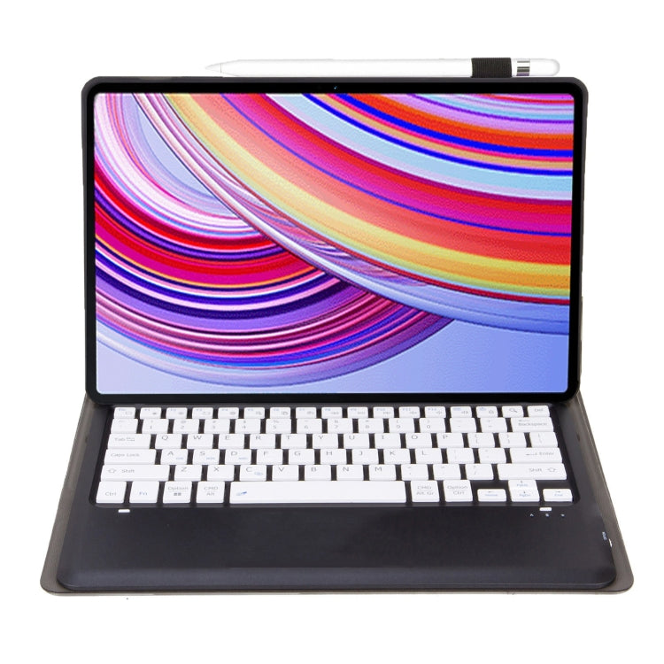 Funda para Tableta Xiaomi Redmi Pad Pro 12.1 A0N11 TPU Piel de Cordero con Teclado Bluetooth Desmontable (Negro y Blanco)