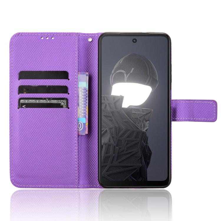 Funda de Cuero con Textura de Diamante para Hmd Fusion 5G (Morado)