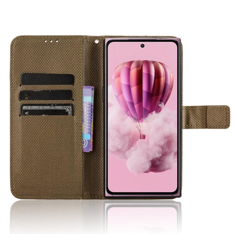 Funda de Cuero con Textura de Diamante para Teléfono Hmd Skyline (Marrón)