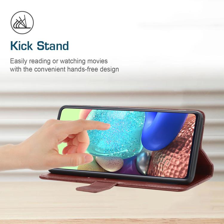 Funda de Cuero con Tapa En Forma de y para Redmi Note 14 4G (163,25mm, Marrón)