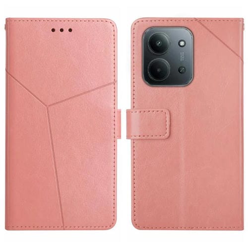 Funda de cuero con tapa en forma de Y para Redmi 15C 5G (173,1 mm) / Redmi 15C 4G (173,1 mm) (rosa)