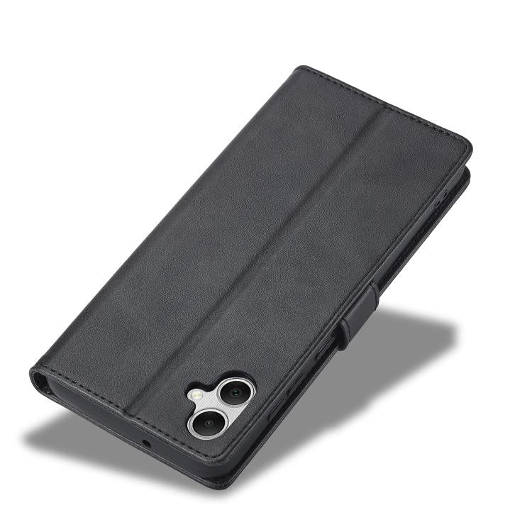 Funda LC.IMEEKE de piel con textura de becerro para Samsung Galaxy A07 4G (negra)