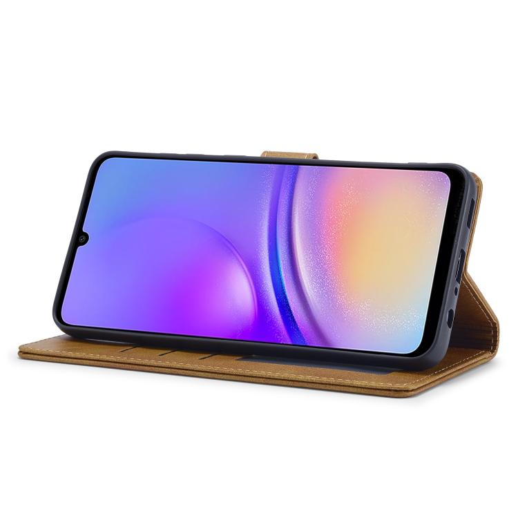 Funda LC.IMEEKE de piel con textura de becerro para Samsung Galaxy A07 4G (marrón)
