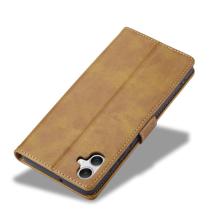 Funda LC.IMEEKE de piel con textura de becerro para Samsung Galaxy A07 4G (marrón)
